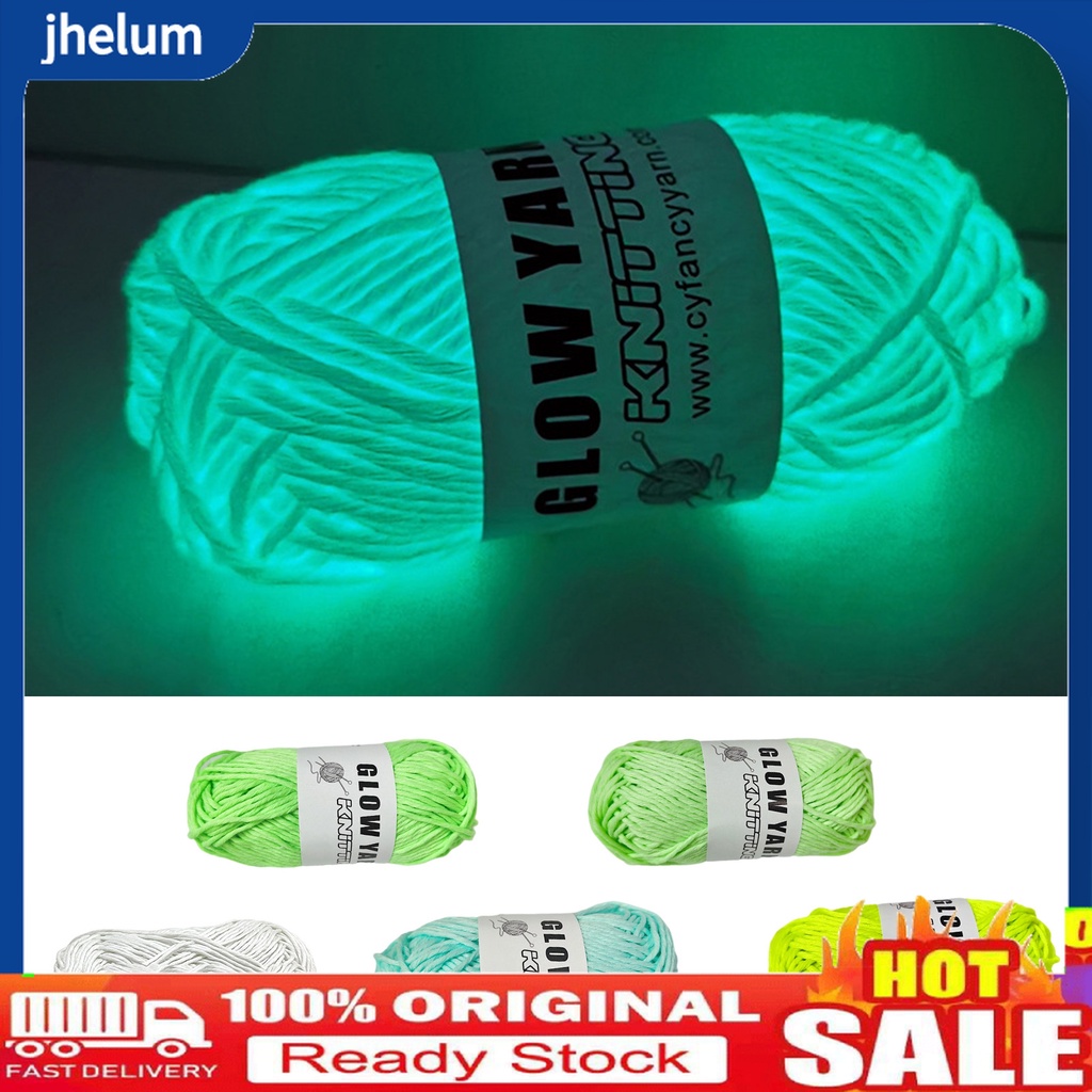 (livecity.2) 1 Cuộn Len Đan Sợi Phát Sáng Trong Bóng Tối Mềm Mại Nhiều Màu Sắc Dùng Để Làm Đồ Gia Dụng