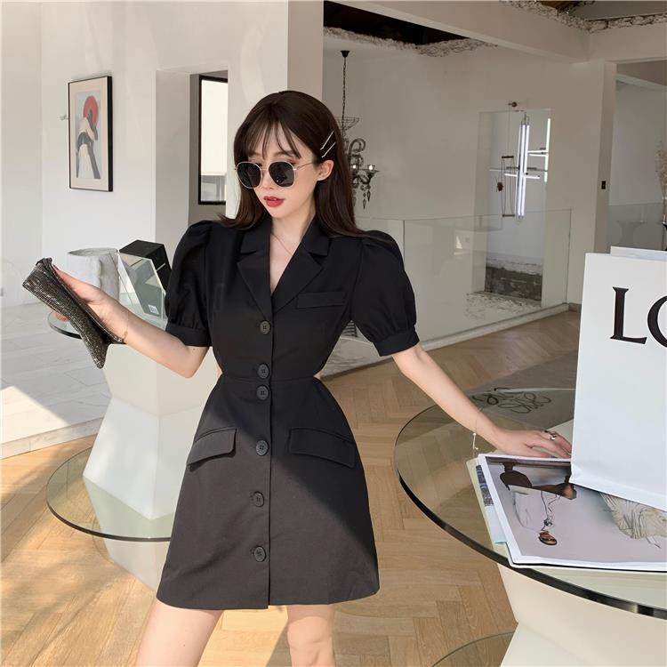 Đầm nữ dáng chữ A phong cách thời trang văn phòng Hàn Quốc | BigBuy360 - bigbuy360.vn