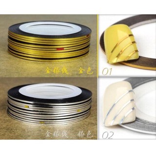 20 cuộn ruy băng trang trí móng đủ màu