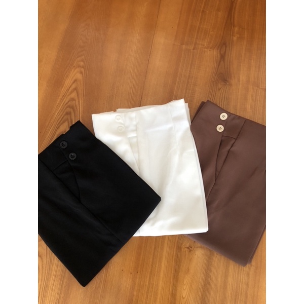 Quần baggy nữ cạp liền công sở khóa sau lưng