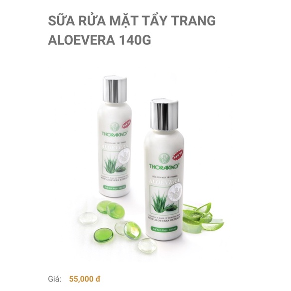 Sữa rửa mặt tẩy trang nha đam 140g