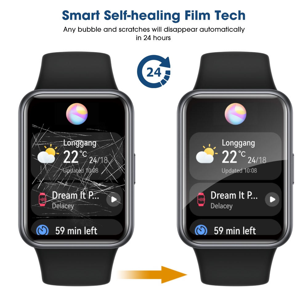 Miếng Dán Hydrogel Chống Dấu Vân Tay Cho Đồng Hồ Thông Minh Huawei Watch Fit 2