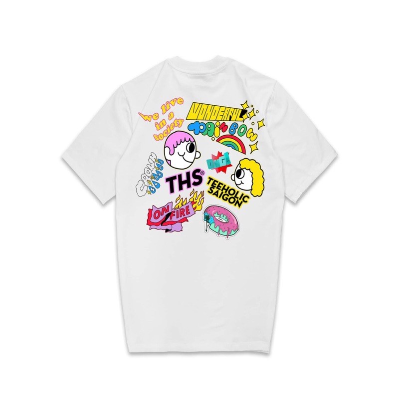 Áo Thun Unisex Form Rộng TeeHolic In Hoạ Tiết Hoạt Hình THS