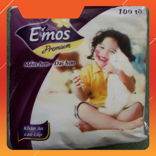 [NEW] giấy ăn cao cấp E'mos gói 100 tờ <3