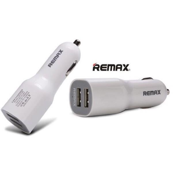Cốc sạc xe hơi -Chuẩn hãng REMAX CC102- 2 cổng USB