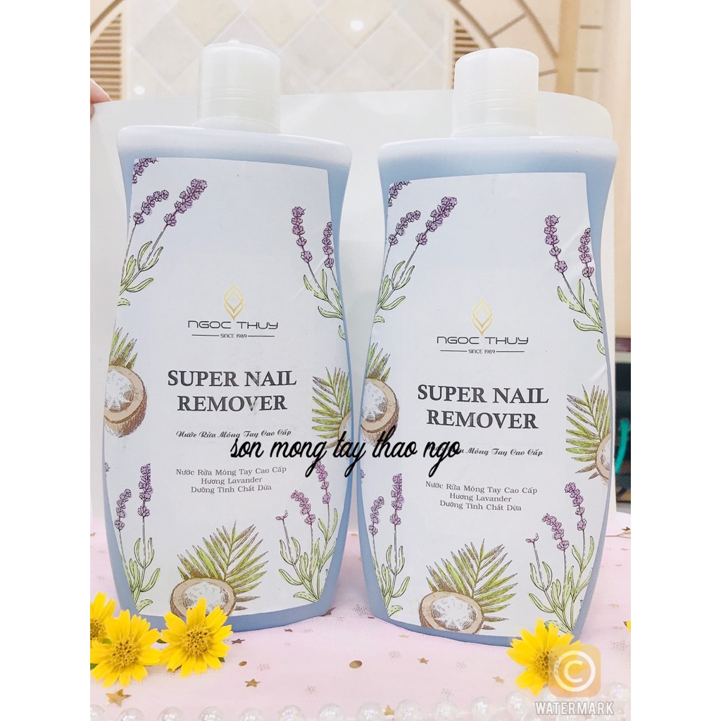 Nước rửa móng có tinh chất dưỡng hương lavender dùng siêu thích 500ml