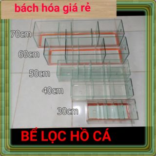 Bể LỌC HỒ CÁ BẰNG KÍNH / KIẾNG ( TẶNG 3 GÓI BÔNG LỌC )