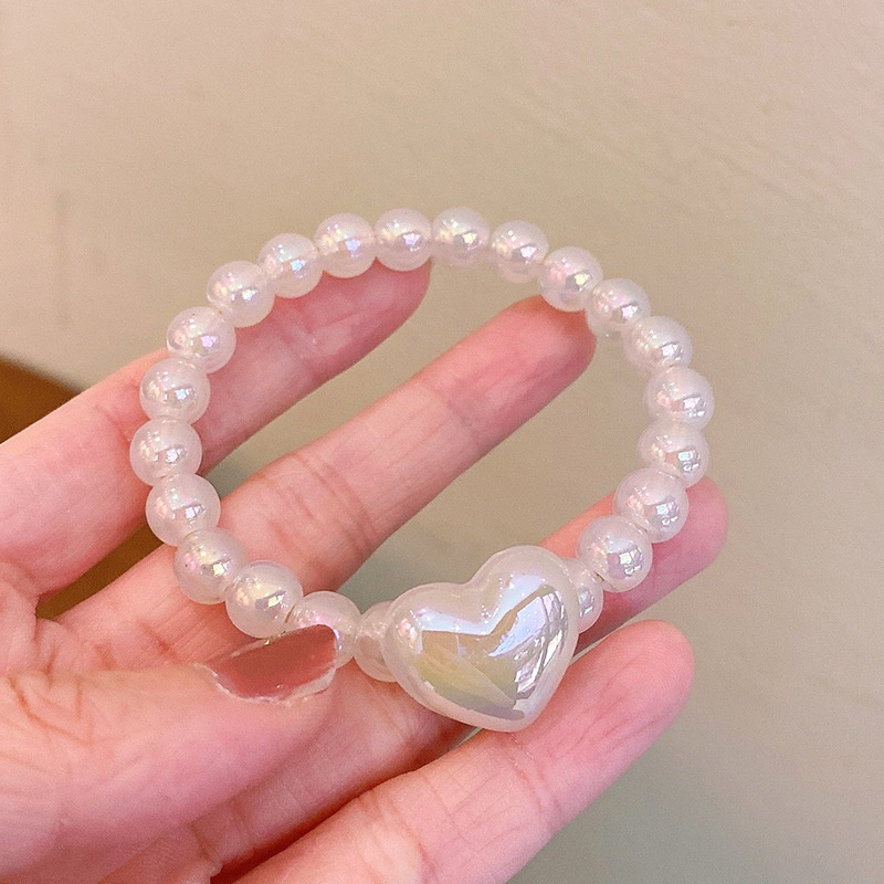 Dây Cột Tóc Đính Hạt Ngọc Trai Phong Cách Hàn Quốc Cho Bé Gái