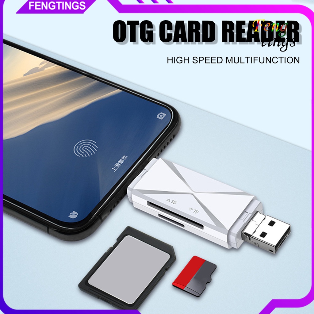 Đầu Đọc Thẻ Otg Micro-Sd / Tf 4 Trong 1 Usb 2.0 Tốc Độ Cao Cho Điện Thoại Tiện Lợi