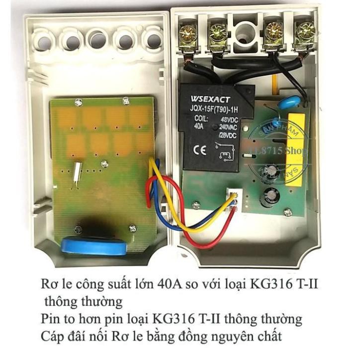 Công tắc hẹn giờ Kg316 T-II/ 25A 16 chương trình bật tắt thiết bị điện có khóa phím Thiết bị điện giá tốt