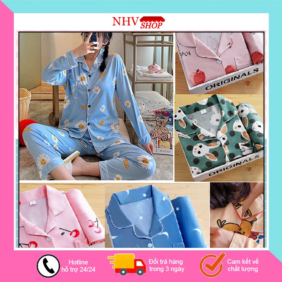 Bộ ngủ pijama cao cấp🔥 FREESHIP XTRA 🔥 chất vải dày hàng nhập khẩu