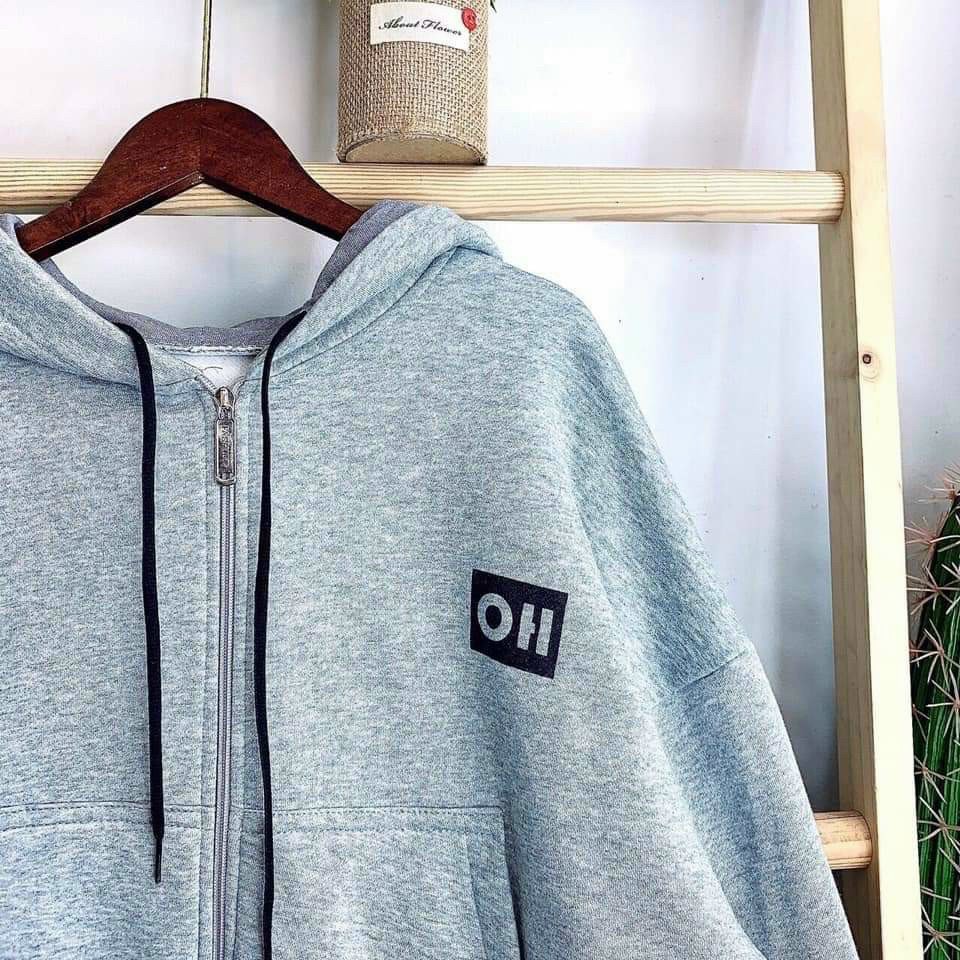 Áo Nỉ Form Rộng Kéo Khoác Dáng Ulzzang In Chữ OhOh | BigBuy360 - bigbuy360.vn