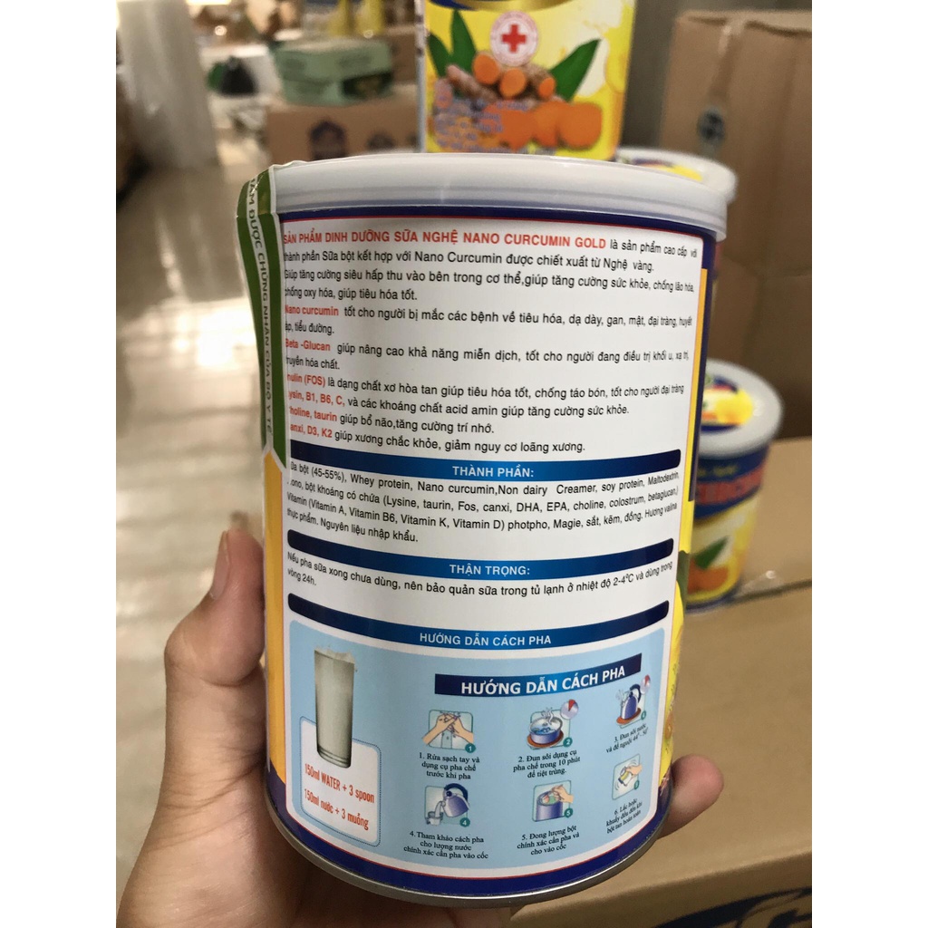 Sữa Nghệ Nano Cucurmin Gold - Chiết xuất Nghệ Vàng ( Hộp 400gram )