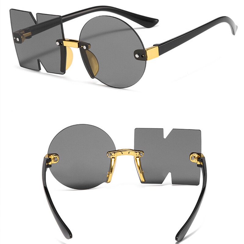 Ptq Kính Râm Không Viền Màu Sắc Gradient Cá Tính Dự Tiệc Cho Bé