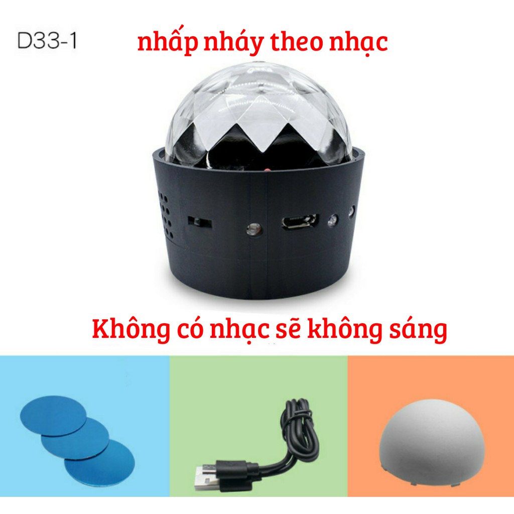 Đèn led mini cảm ứng nháy theo nhạc trang trí ô tô, đèn led dj quán bar