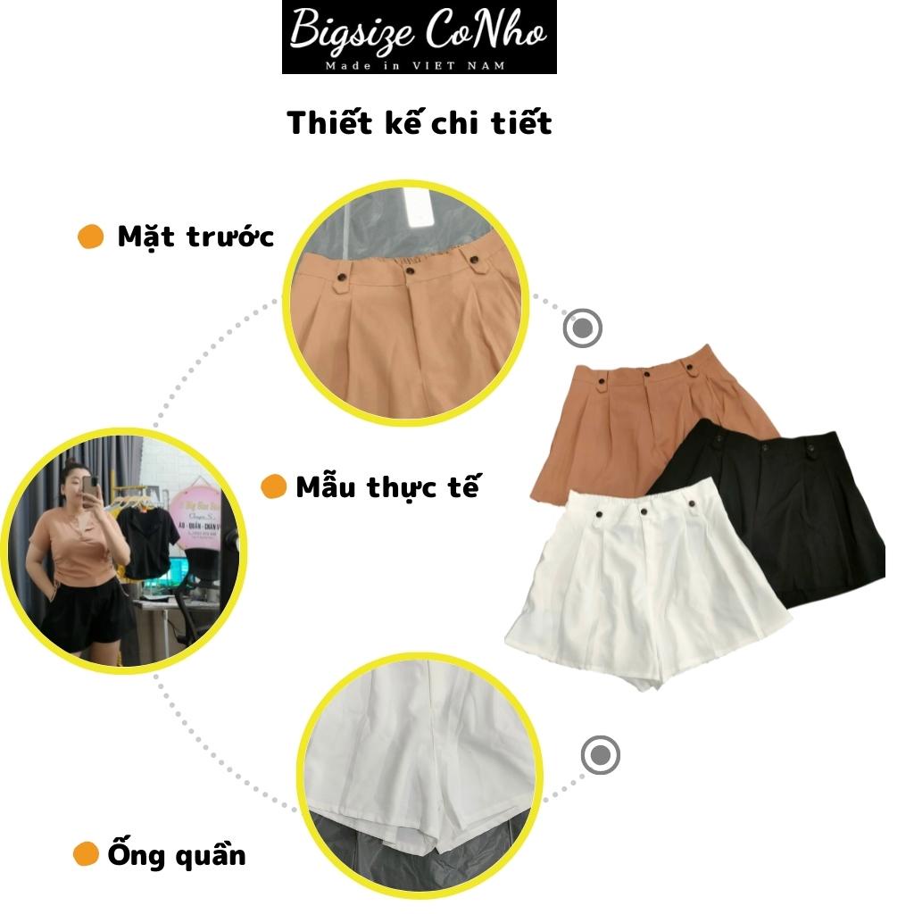 Quần short bigsize nữ form rộng 58-95kg QDM