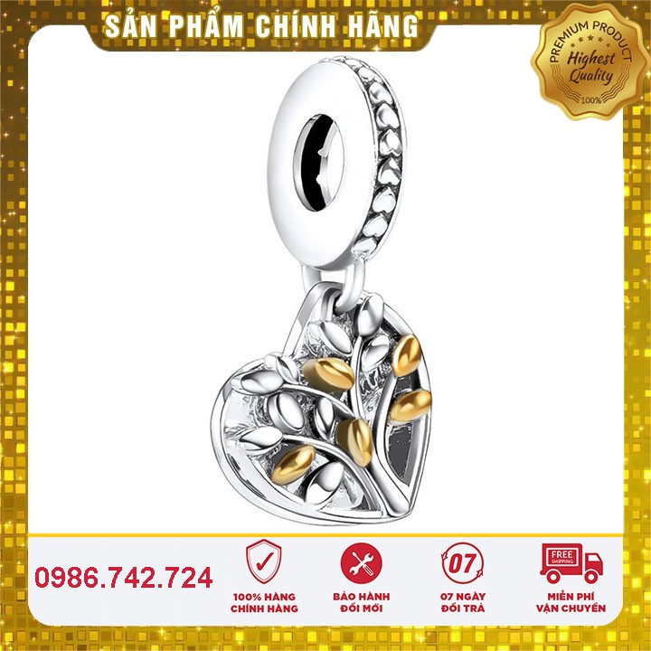 [Hàng cao cấp] Charm Bạc S925 ALE Cao Cấp - Charm treo trái tim - Mã sản phẩm CHARMBAC_DNJ00003