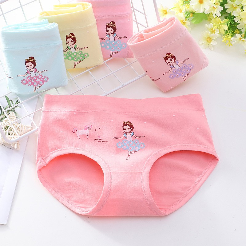 Set 5 quần chip tam giác bé gái, quần lót trẻ em cotton cao cấp mềm mịn thoáng mát QL09