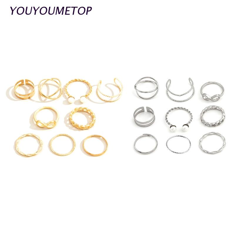 9 Nhẫn đeo khớp ngón tay thời trang nhiều màu lựa chọn