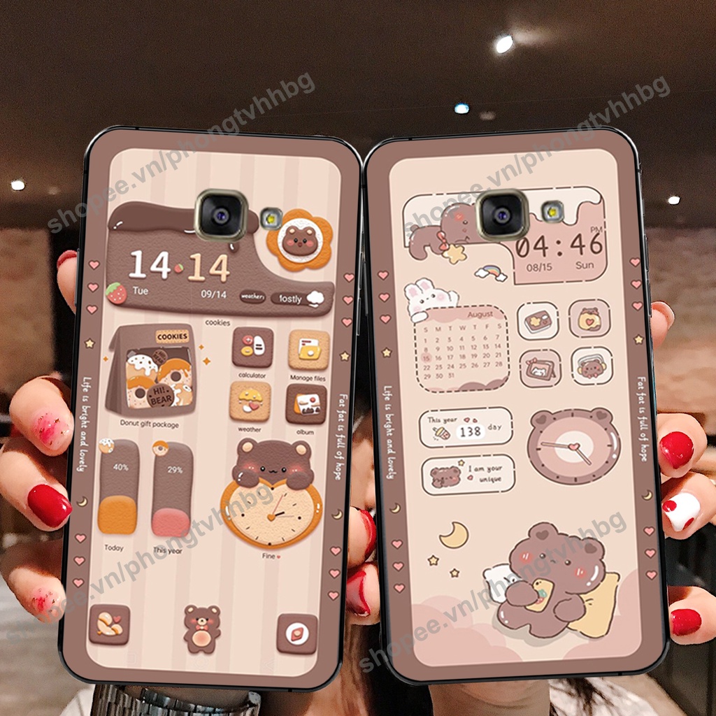 Ốp lưng Samsung A3 2016 / A5 2016 / A7 2016 gấu,thỏ trắng , đồng hồ dễ thương cute cực đẹp