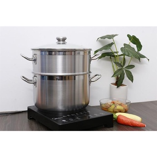 Bộ nồi xửng hấp Inox 3 đáy Fivestar 24cm nắp kính,nồi hấp bánh,đồ xôi,nồi dày đẹp,chính hãng