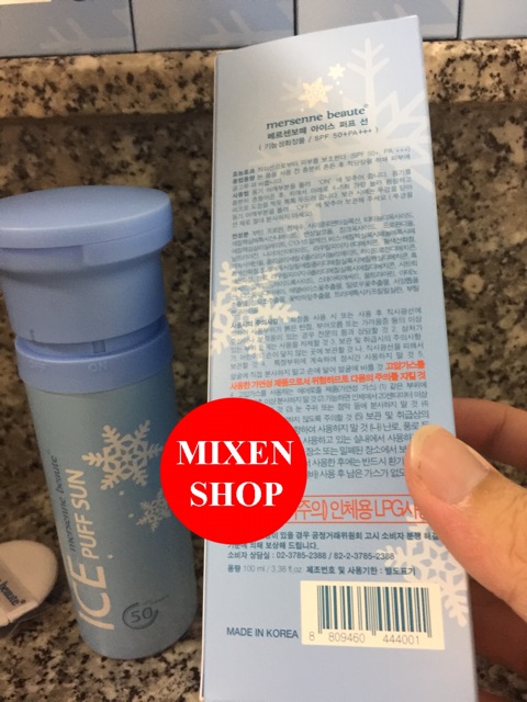 {Chính Hãng - Ảnh Thật} Kem chống nắng mát lạnh Ice Sun Mersenne Beaute Puff 100ml hàn quốc | BigBuy360 - bigbuy360.vn