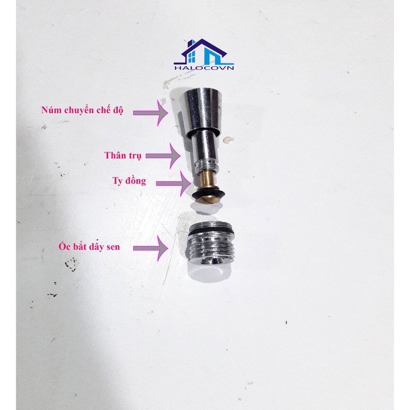 Núm chuyển chế độ sen vòi, ốc bắt dây sen