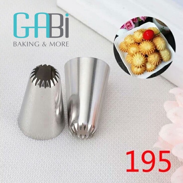 Đui bắt kem #195 inox trang trí bánh