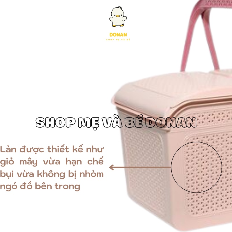 Làn Đi Sinh Cho Mẹ Việt Nhật🥑Shop Mẹ Và Bé Donan🥑 Giỏ Mây Nhựa Đựng Đồ Đi Sinh Việt Nhật