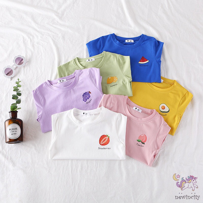 Áo Thun Ngắn Tay In Hình Hàn Quốc Cho Bé