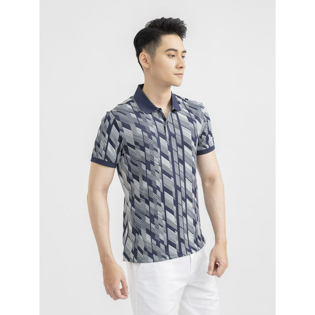 Áo polo nam Aristino  họa tiết độc đáo form rộng APS056S1
