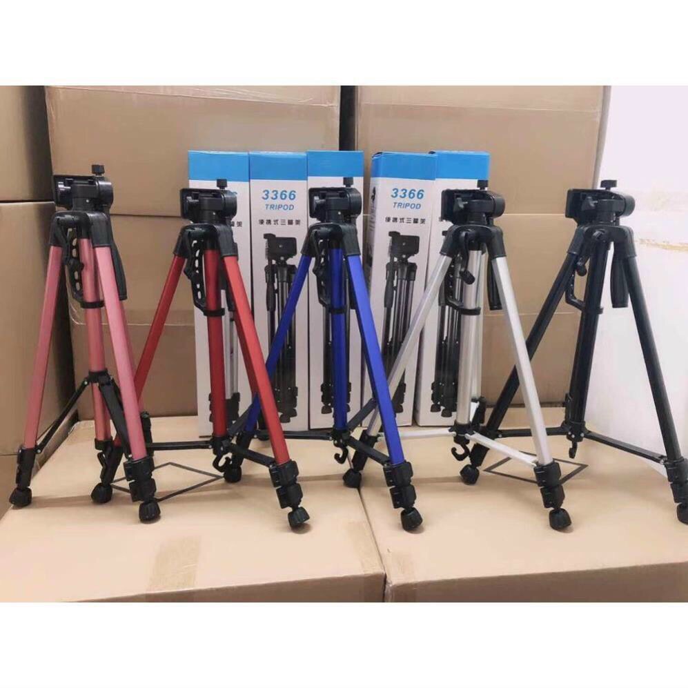 Gậy Tripod 3 Chân Cho Điện Thoại Và Máy Ảnh 3366 Cao Cấp - Tặng Kèm Đầu Kẹp Điện Thoại Và Remote Bluetooth