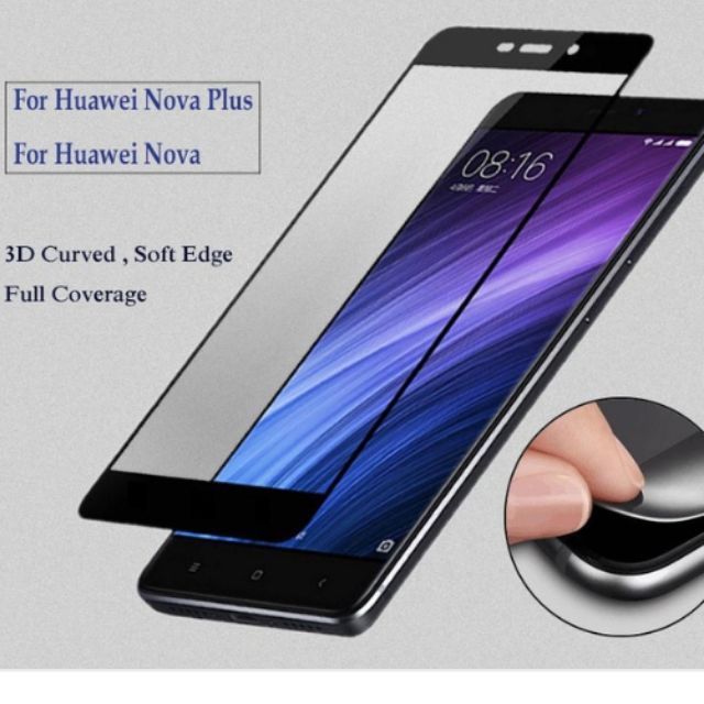 Kính cường lực full màn 3D huawei nova 3e