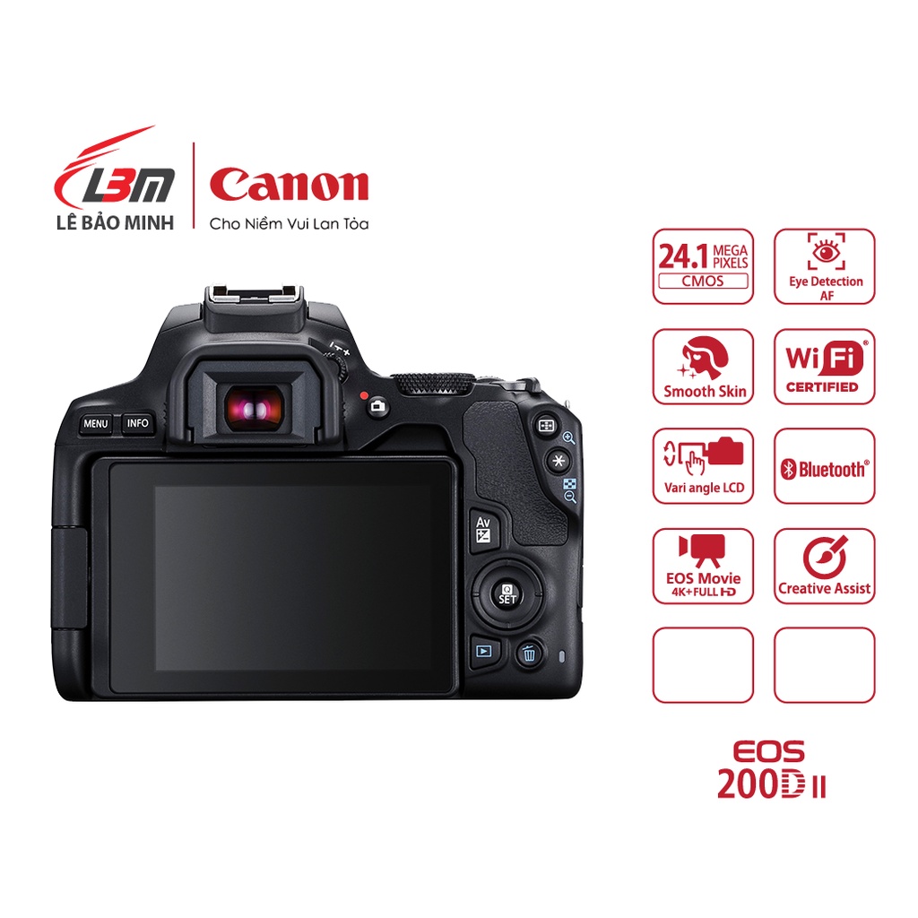 Máy Ảnh Canon EOS 200D II KIT 18-55MM