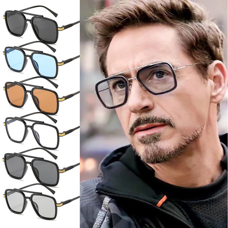 Kính Mát Gọng Vuông Phong Cách Avengers Tony Stark 3 Cho Nam