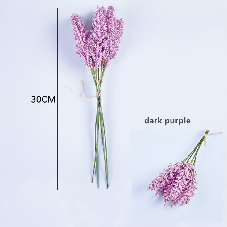 Bộ 6 cây lúa mì nhân tạo làm bó hoa trang trí phông nền chụp ảnh / khách sạn / văn phòng / tường / nhà cửa