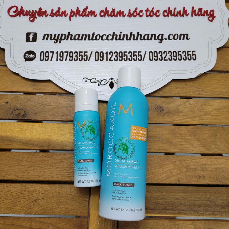 DẦU GỘI KHÔ MOROC DRY SHAMPOO TỐI MÀU DARK TONE VÀ LIGHT TONE SÁNG MÀU 62ml - 217ml