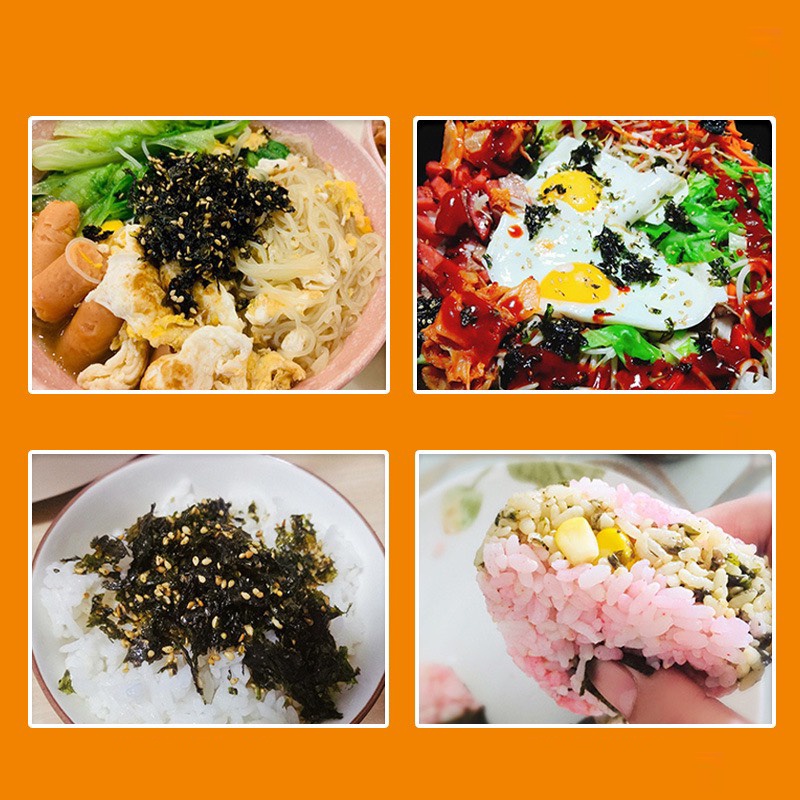 Rong biển rắc cơm vị dầu mè, cà ri &amp; cá cơm Bada Moa Hàn Quốc 55g, đồ ăn vặt ngon rẻ Sài Gòn