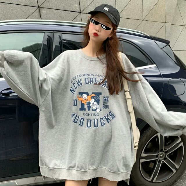 (ORD) Áo sweater ulzzang Áo nỉ da cá ulzzang