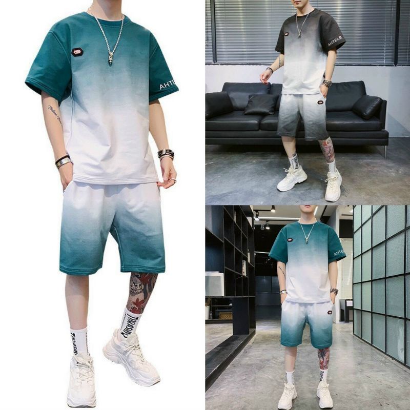 Đồ bộ loang 2 màu unisex kiểu thể thao dạng đũi,tay lỡ có kèm video ảnh thật