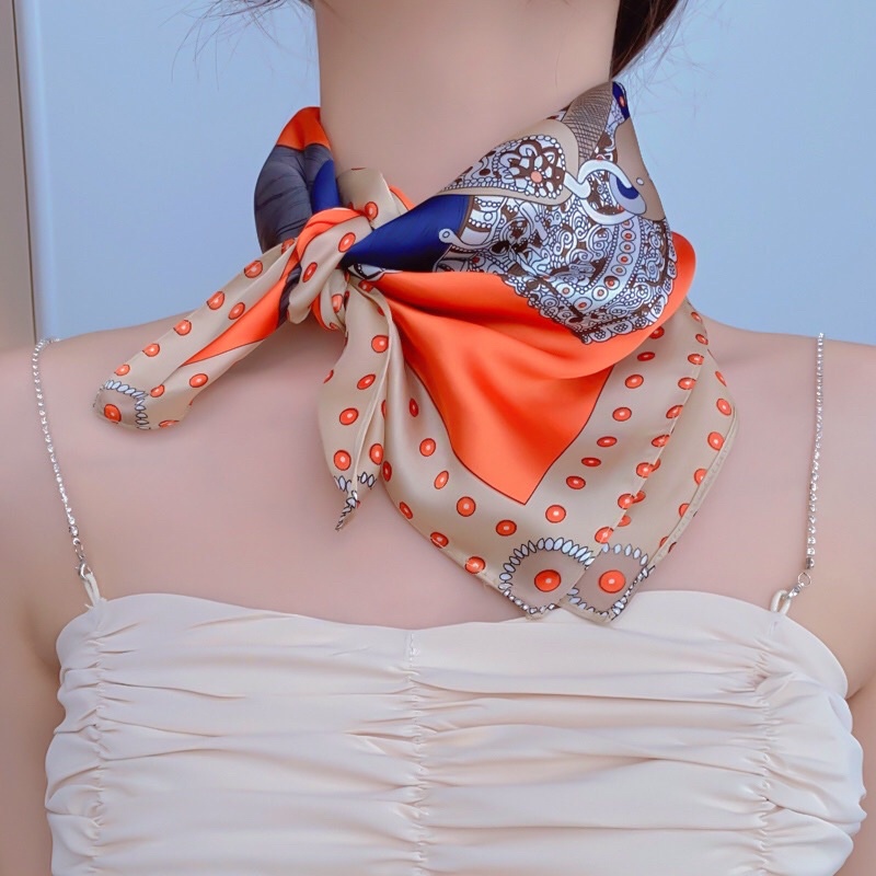 ( Loại 1) Khăn Lụa Đa Năng Biến Hoá Muôn Vàn Phong Cách Thời Trang size 70x70 cm