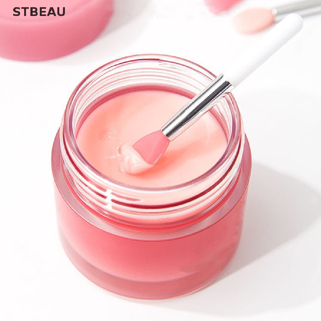 [Hàng mới về] 3 Cọ đắp mặt nạ môi bằng silicone kèm nắp đậy chống bụi tiện lợi