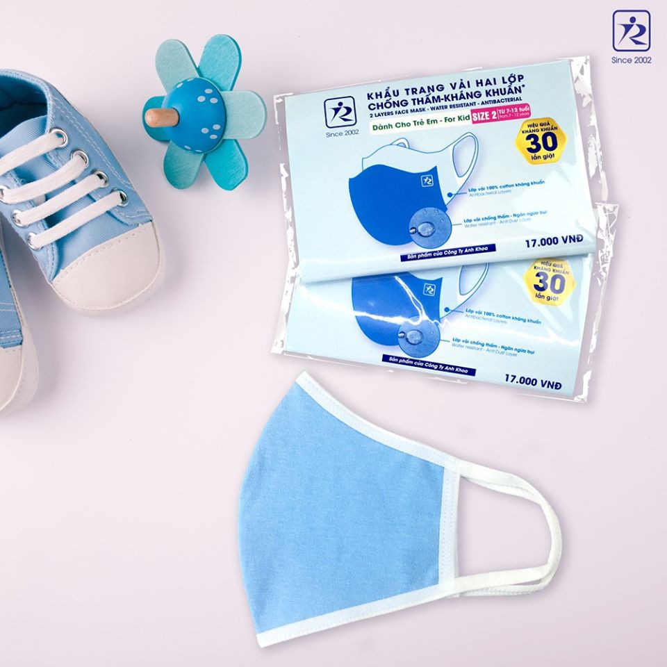 KHẨU TRANG VẢI KHÁNG KHUẨN CHỐNG THẤM CHO BÉ - CÔNG TY ANH KHOA | BigBuy360 - bigbuy360.vn