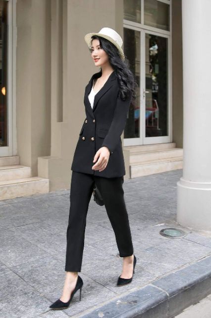 Set vest cao cấp nút kiểu