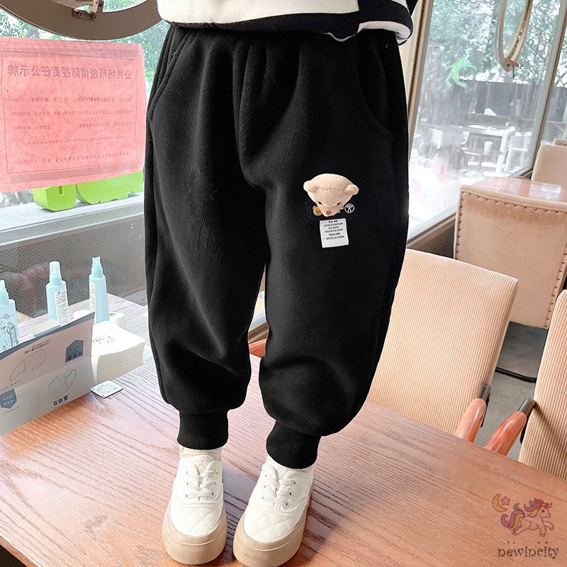 Quần dài họa tiết gấu dễ thương cho bé gái