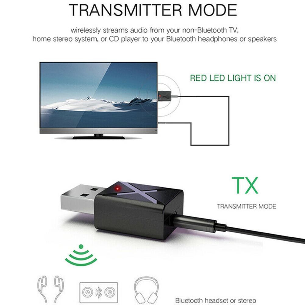 🌟Chất lượng cao nhất🍁USB Wireless Bluetooth Adapter 5.0 Music Audio Receiver & Transmitter for PC