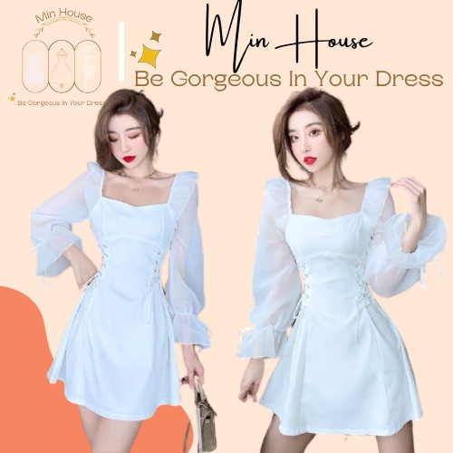 Váy trắng nữ dự tiệc dạo phố siêu xinh✅HÀNG CAO CẤP-MẶC LÀ XINH✅ váy trắng chụp hình kỷ yếu-min.house86 (V1) | BigBuy360 - bigbuy360.vn