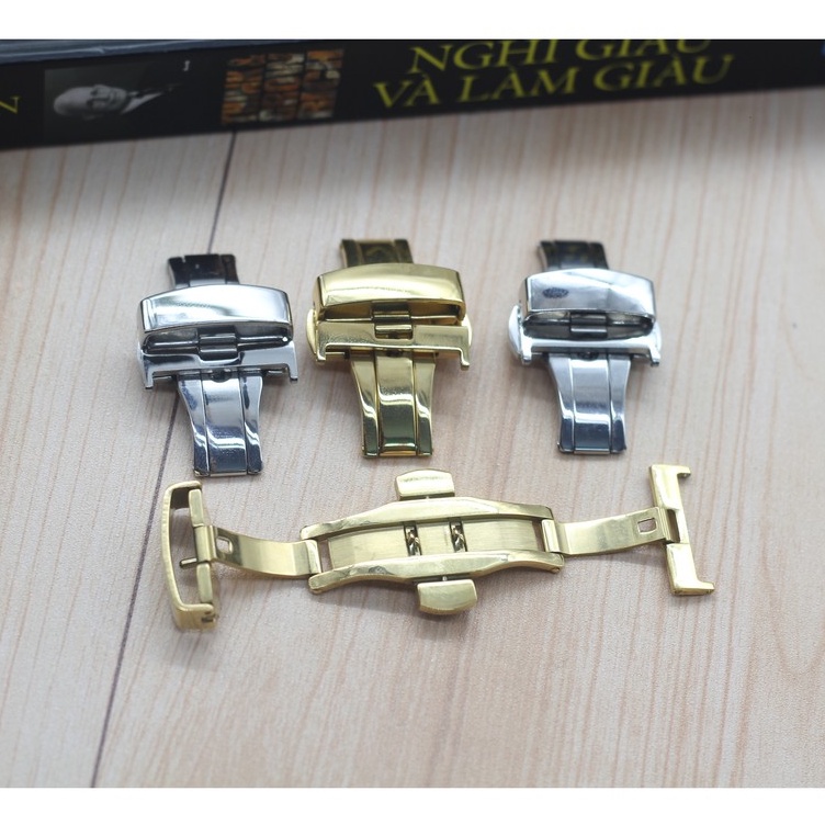 KHÓA BƯỚM (KHÓA GẬP) DÂY ĐỒNG HỒ TIỆN LỢI SANG TRỌNG KHÔNG GỈ, KHÔNG BAY MÀU