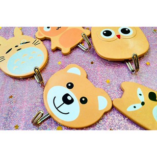 Móc dán treo tường gỗ hình ngộ nghĩnh