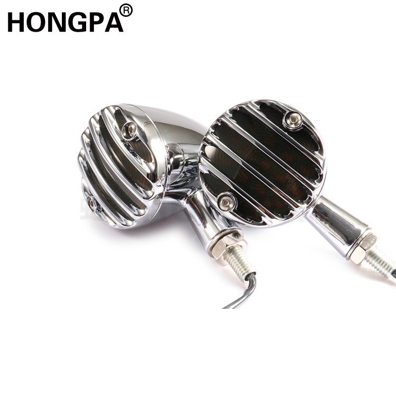 Cặp đèn xi nhan led hình viên đạn dành cho Yamaha Honda Suzuki Cafe Racer Bobber Chopper